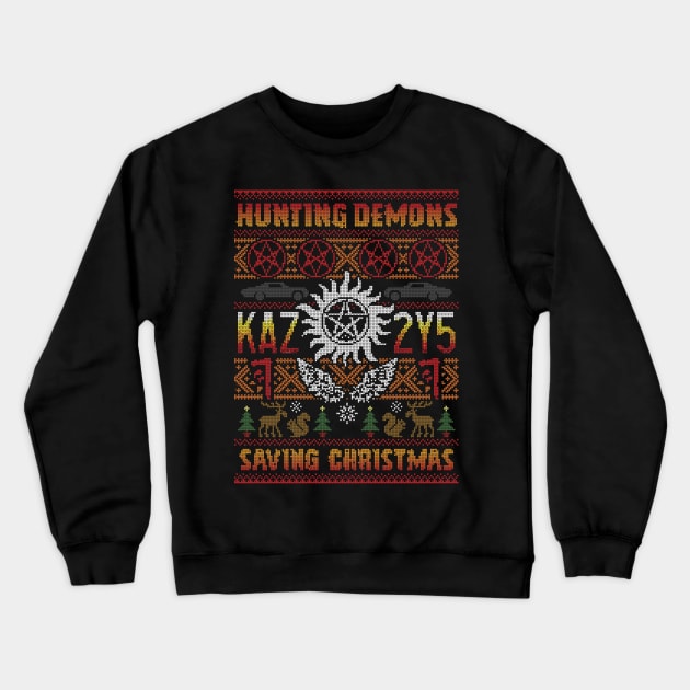 A Supernatural Christmas Crewneck Sweatshirt by HappyLlama